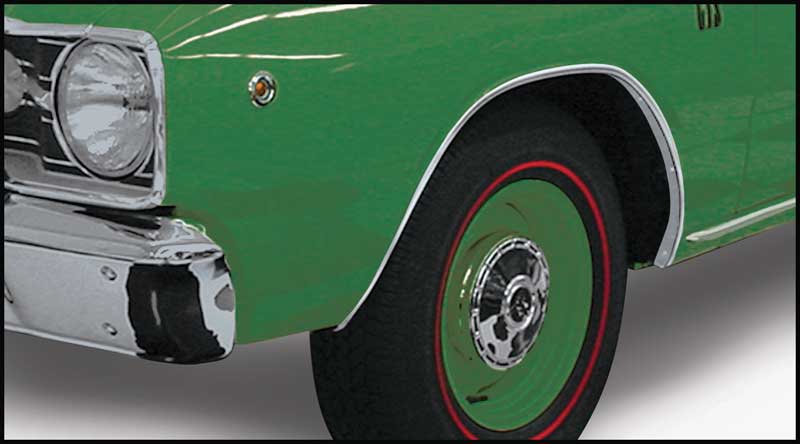 MN1478 - 1967-76 Dodge Dart; Wheel Opening Molding Set; Front and Rear; 4 Piece Set; Made In USA