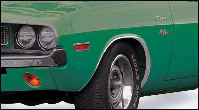 MN1479 - 1970-74 Dodge Challenger; Wheel Opening Molding Set; Front and Rear; 4 Piece Set; Made In USA