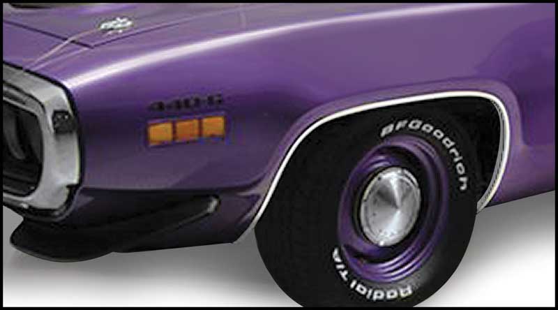 MN1484 - 1971-72 Plymouth GTX, Satellite, Road Runner; Wheel Opening Molding Set; Front and Rear; 4 Piece Set; Made In U