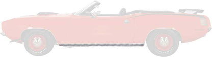 MN1930 - 1970 Plymouth Cuda; Rocker Moldings Fish Gill; Pair