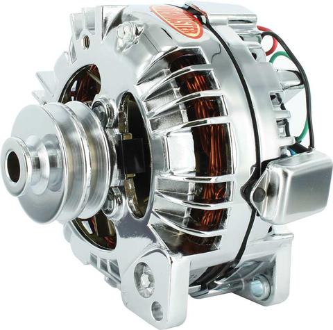 75-Amp Alternator 1-Wire 2-Pulley Chrome