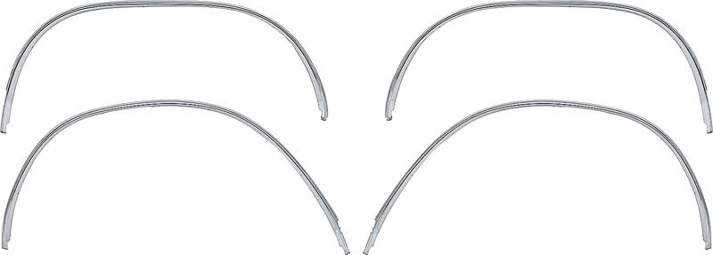 MP41208 - 1966 Barracuda, Valiant; Wheel Opening Molding Set; Stainless Steel; 4 Piece Set