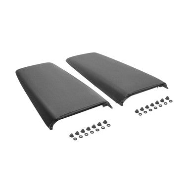 Trim Parts 1969-1972 Mopar A/B-Body Licensed Twin Hood Scoops w/Black Bezels, Complete Kit - (MPHS102PM)