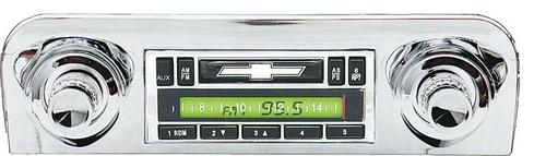 1959-60 Full Size Chevrolet And El Camino Chrome Face 200W Am/Fm Stereo Radio With Auxiliary Input