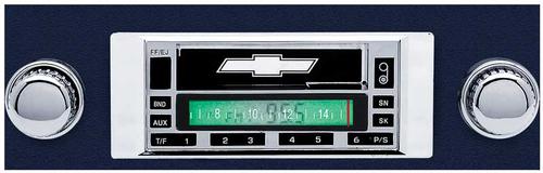 1967-68 Full Size Chevrolet Chrome Face 200W Am/Fm Stereo Radio With Auxiliary Input