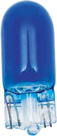 194B, T10 Incandescent Miniature Wedge Base Light Bulb; Blue