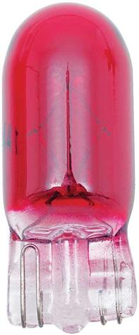 194B / T10 Incandescent Miniature Wedge Base Light Bulb; Red