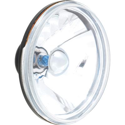 7" Round Diamond Cut Headlamp; H4 Halogen; High/Low; Glass Lens