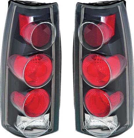 1988-99 GM Truck Euro G2 Series Black Tail Lamps with Clear Lens