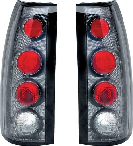 1988-99 GM Truck Euro G1 Series Carbon Fiber Tail Lamps with Clear Lens