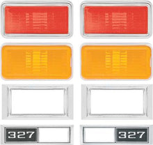 1969 Nova Side Marker/Bezel Kit 327 Amber/Red