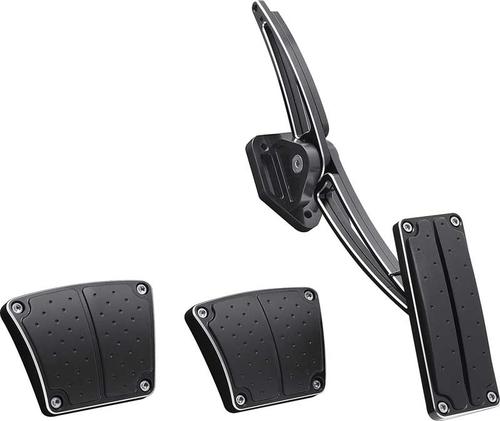 1970-81 Camaro/Firebird  with Manual Trans Billet Throttle Assembly w/Pedal Covers - Black Anodized