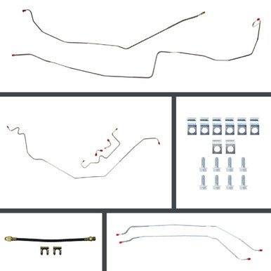 The Right Stuff 67 Firebird Power Front Disc Conversion Rear Drum Pre-Bent OE Steel Brake Lines - (POP67H2)