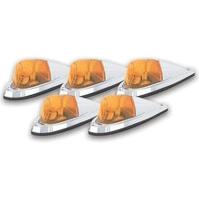 Amber Deluxe Chrome LED Hi-5 Cab Roof Light Kit