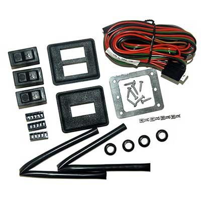 Universal Power Switch & Wiring Kit; 2 Window Switches/Wiring Kit; Black