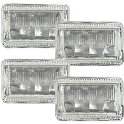 Quake LED Classic Tech Series; 4" x 6" Replacement LED Headlight with RGB Accent; 4 Piece Set