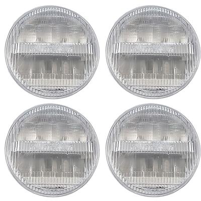 Quake LED Classic Tech Series; 5.75" Replacement LED Headlight with RGB Accent; 4 Piece Set