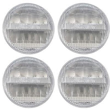 Quake LED Classic Tech Series; 5.75" Replacement LED Headlight with RGB Accent; 4 Piece Set
