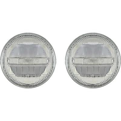 Quake LED Classic Tech Series; 7" Replacement LED Headlight with RGB Accent; Pair