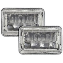Quake LED Classic Tech Series; 4" x 6" Replacement LED Headlight with RGB Accent; Pair