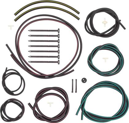1968 Camaro; Rally Sport Headlight Hose Set; with Color Hoses; Diagram Included