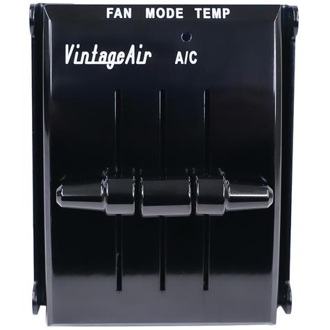 1964-66 Ford Mustang; Vintage Air SureFit AC Control Panel; Black Anodized