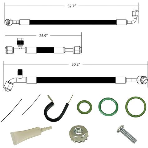 1957 Bel Air Two-Ten, One-Fifty; Vintage Air SureFit Standard Reduced Barrier Hose Kit