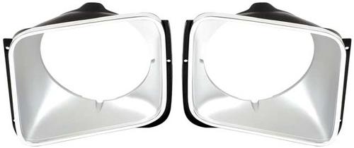 1975-78 Nova Std Headlamp Bezel Set Silver
