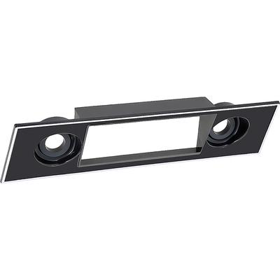 1967-68 Camaro, Firebird: Radio Face Plate; For Aftermarket Radios; Black; 1-13/16" x 4-1/8" opening