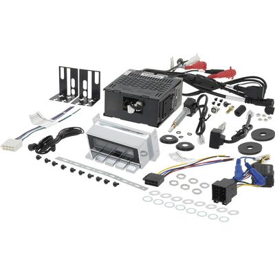 RetroSound Long Beach Series Radio Head Unit - Chrome Face/Chrome Buttons; Without Knobs or Faceplate