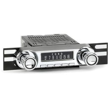 1961-66 F-Series Truck, 1966-77 Bronco; Huntington Radio; Long Beach Motor; Chrome w/ Black Ring Knob Set