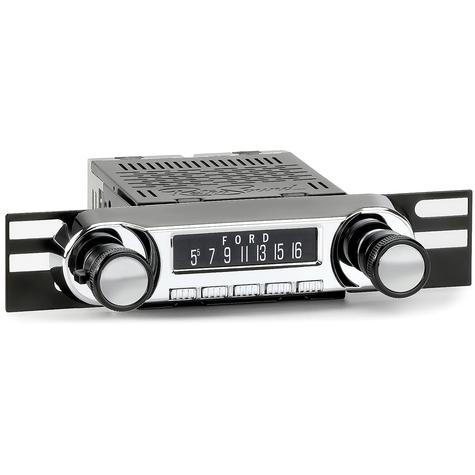 1961-66 F-Series Truck, 1966-77 Bronco; Huntington Radio; Hermosa Motor; Chrome w/ Black Dot Knob Set