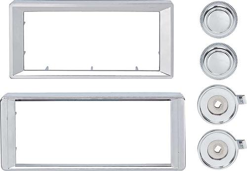 1965-66 Impala; Chrome Bezel And Chrome Knob Set; For RetroSound Series 1 Radio