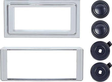 1965-66 Impala Chrome Bezel And Black Knob Set