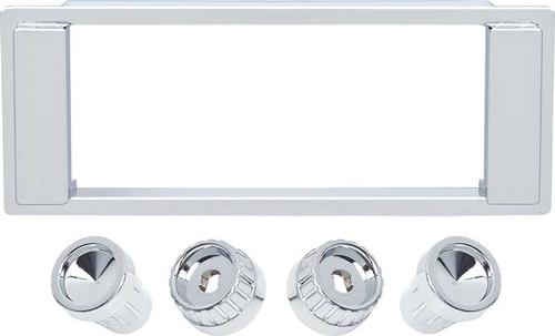 1964-66 Chevy, GMC Truck; Bezel And Chrome Knob Kit; For RetroSound Series 1 & 2 Radio