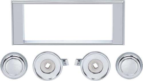 1967-69 Dodge Dart; Chrome Bezel And Chrome Knob Kit; For RetroSound Series 1 Radio