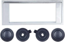 1967-69 Dodge Dart; Chrome Bezel & Black Knob Set; For RetroSound Series 1 Radio;