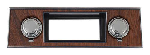 1967-68 Camaro, Firebird; Bezel And Knob Set; For RetroSound Series 1 Radio; Walnut, Chrome