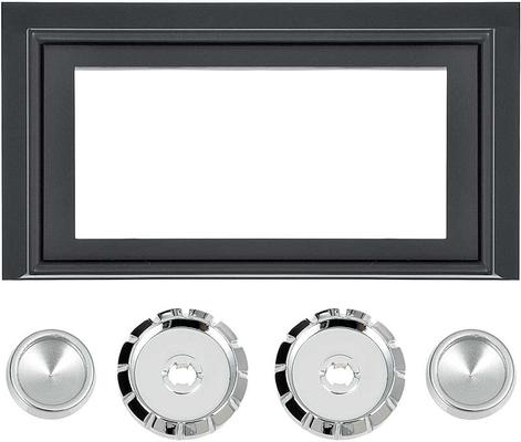1962-65 Chevy II, Nova; Black Bezel And Chrome Knob Kit; For RetroSound Series 1 Radio