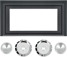 1962-65 Chevy II, Nova; Black Bezel And Chrome Knob Kit; For RetroSound Series 1 Radio