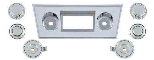 1966-67 Chevy II, Nova; Bezel And Chrome Knob Set; For RetroSound Series 1 Radio