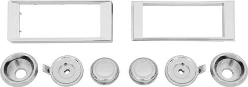 1968-79 Nova; Chrome Bezel And Chrome Knob Set; For RetroSound Series 1 Radio