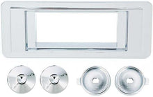 1955-56 Chevrolet 150, 210, Bel Air; Radio Bezel & Knob Set; For Retrosound Retro Classic Radio; Chrome