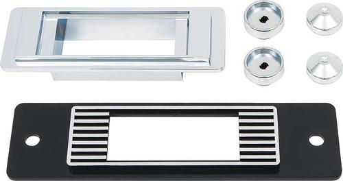1956 Chevrolet Radio Bezel and Knobs; For Retrosound Retro Classic Radio; Chrome