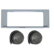1963-64 Impala; Chrome Bezel And Black Knob Set; For Retrosound Classic Radio
