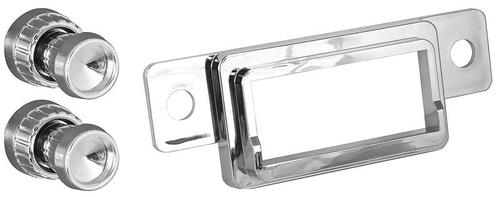 1964-66 Mustang RetroSound Chrome Radio Bezel/Knobs