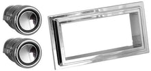 1967-68 Mustang RetroSound Chrome Radio Bezel/Black Lined Knobs