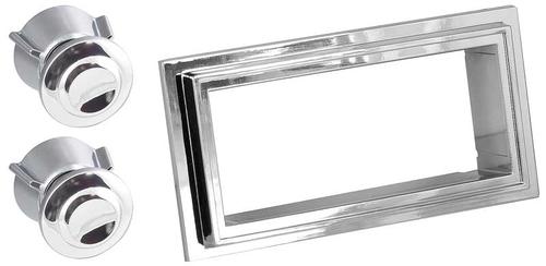 1969-73 Mustang RetroSound Chrome Radio Bezel/Knobs