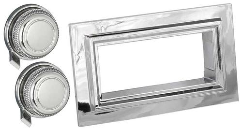 1974-86 Mustang RetroSound Chrome Radio Bezel/Knobs