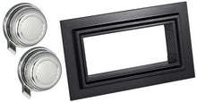 1974-86 Mustang RetroSound Black Radio Bezel/Chome Knobs